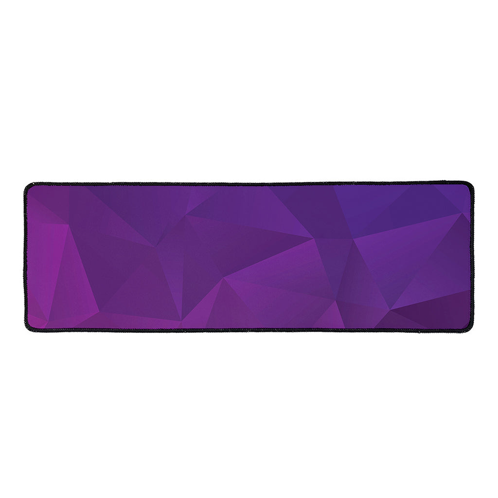 Violet Polygonal Geometric Print Long Kitchen Mat