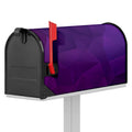 Violet Polygonal Geometric Print Mailbox Cover