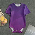Violet Polygonal Geometric Print Men's Bodysuit