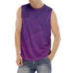 Violet Polygonal Geometric Print Men's Fitness Tank Top