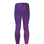 Violet Polygonal Geometric Print Men's leggings