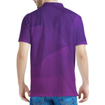 Violet Polygonal Geometric Print Men's Polo Shirt