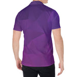 Violet Polygonal Geometric Print Men's Shirt