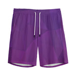 Violet Polygonal Geometric Print Men's Sports Shorts