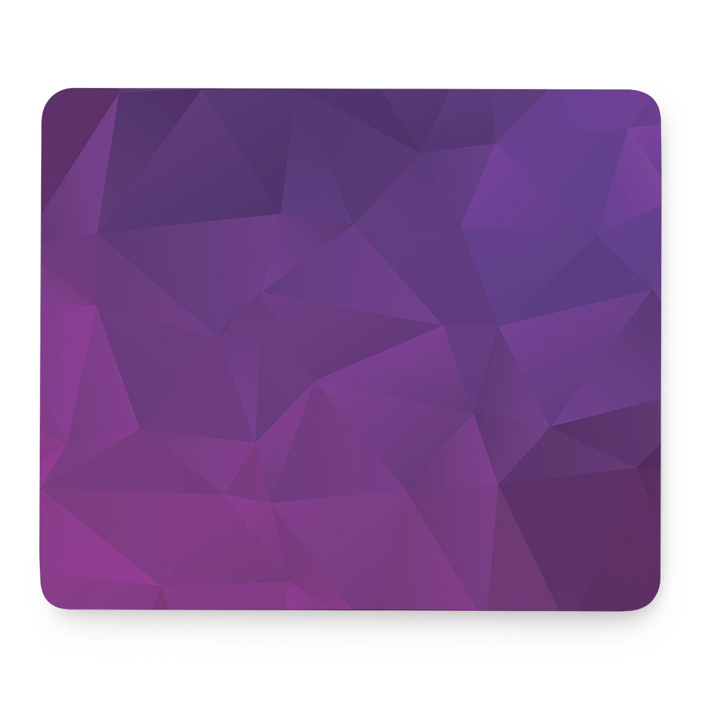 Violet Polygonal Geometric Print Mouse Pad