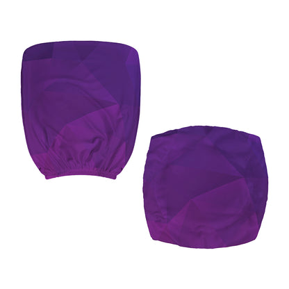 Violet Polygonal Geometric Print Office Chair Cover