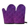 Violet Polygonal Geometric Print Oven Mitts