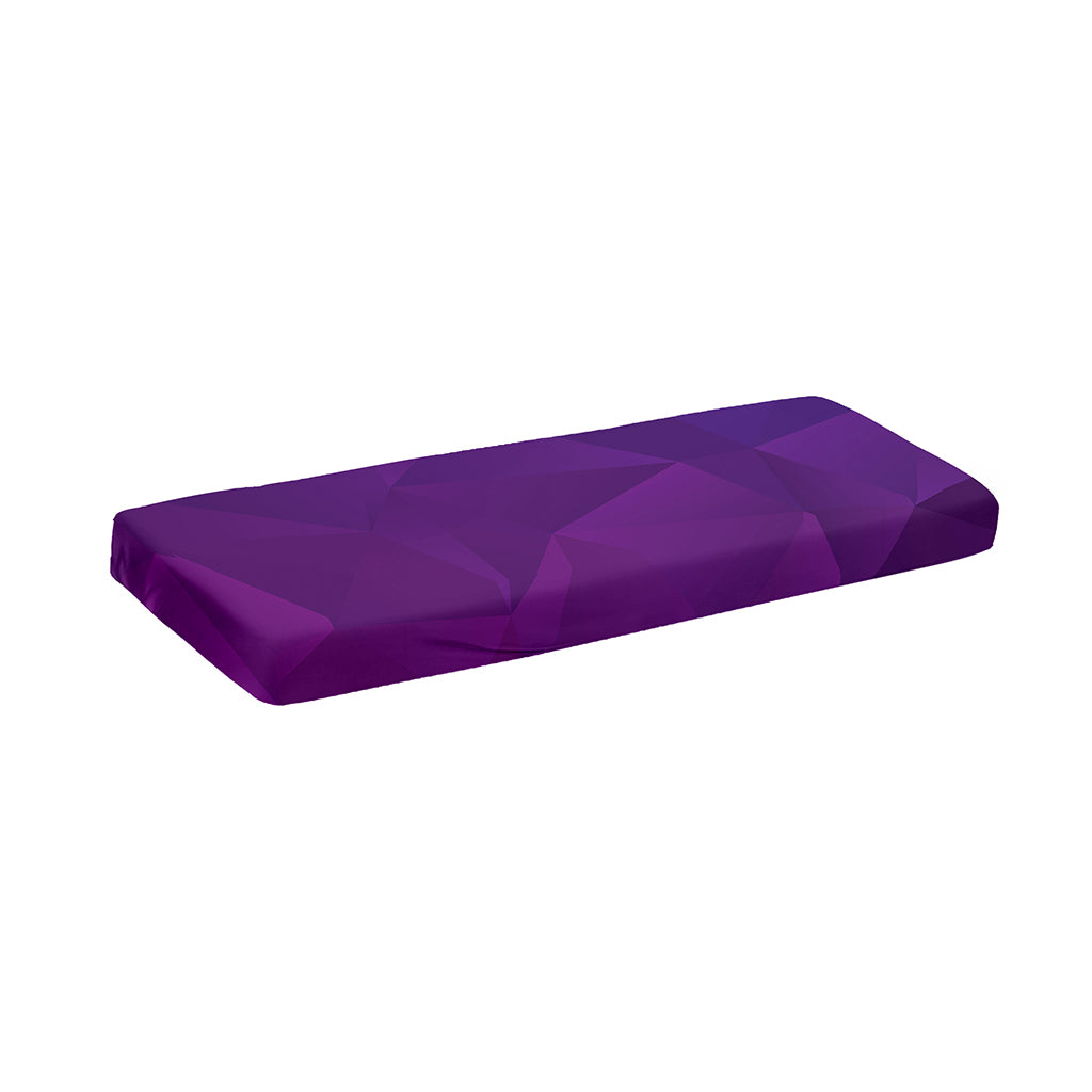 Violet Polygonal Geometric Print Piano Keyboard Cover