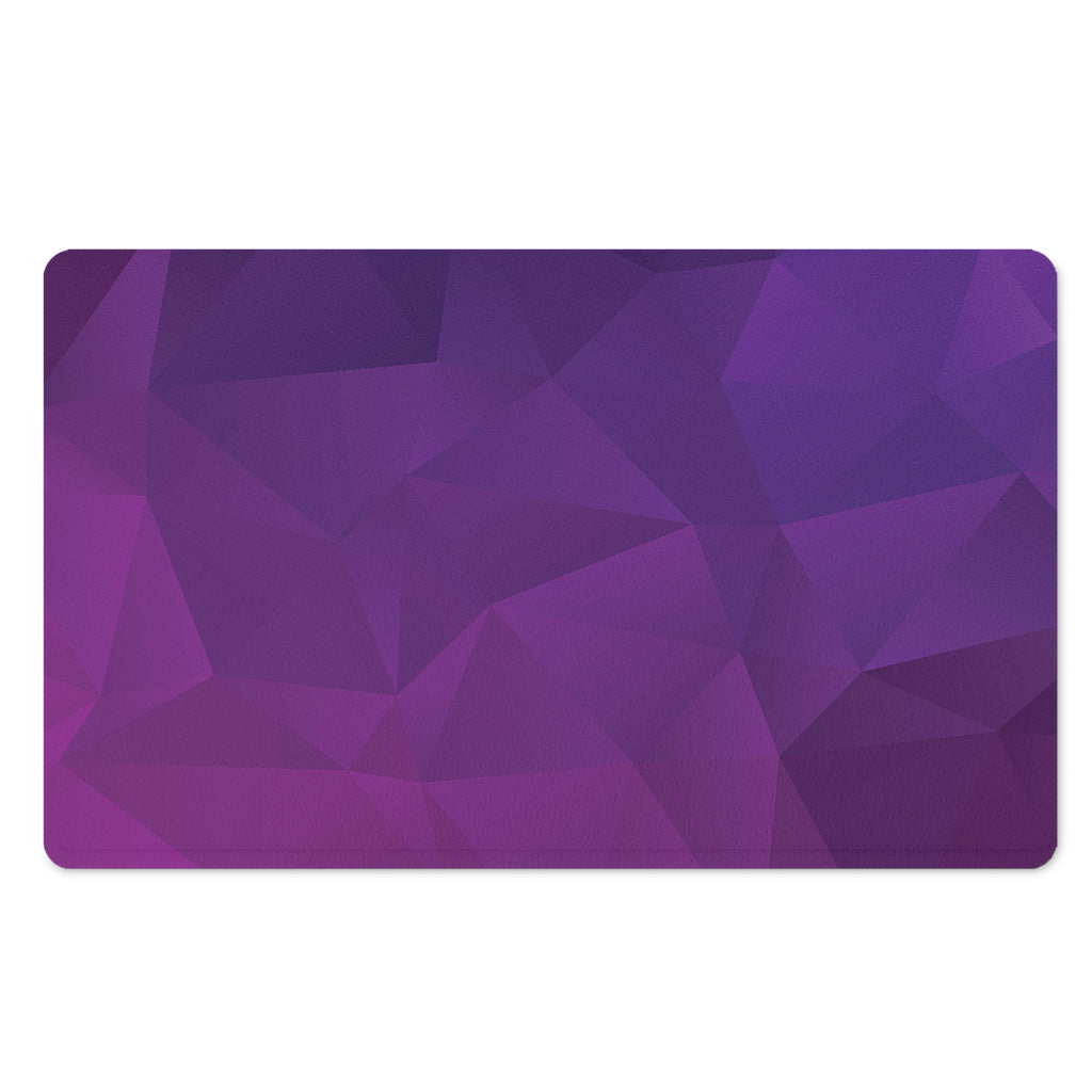 Violet Polygonal Geometric Print Polyester Doormat