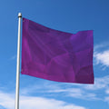 Violet Polygonal Geometric Print Polyester Flag