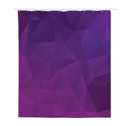 Violet Polygonal Geometric Print Polyester Shower Curtain