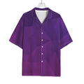 Violet Polygonal Geometric Print Rayon Hawaiian Shirt
