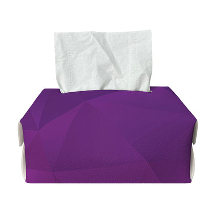 Violet Polygonal Geometric Print Rectangle Tissue Box Cover