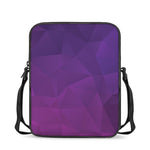 Violet Polygonal Geometric Print Rectangular Crossbody Bag