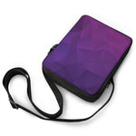 Violet Polygonal Geometric Print Rectangular Crossbody Bag