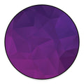 Violet Polygonal Geometric Print Round Floor Mat