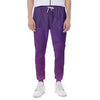 Violet Polygonal Geometric Print Scuba Joggers