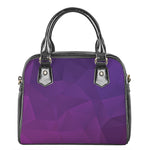 Violet Polygonal Geometric Print Shoulder Handbag