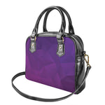 Violet Polygonal Geometric Print Shoulder Handbag