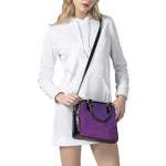 Violet Polygonal Geometric Print Shoulder Handbag