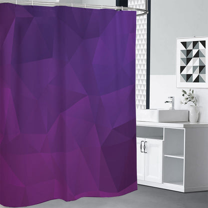 Violet Polygonal Geometric Print Shower Curtain