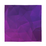 Violet Polygonal Geometric Print Silk Bandana