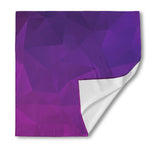Violet Polygonal Geometric Print Silk Bandana