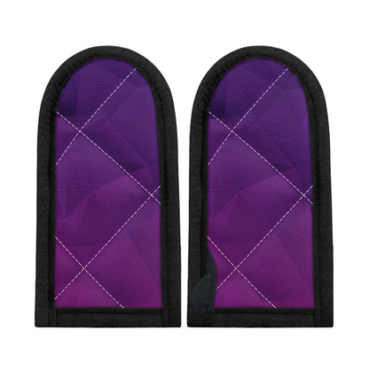 Violet Polygonal Geometric Print Skillet Handle Cover