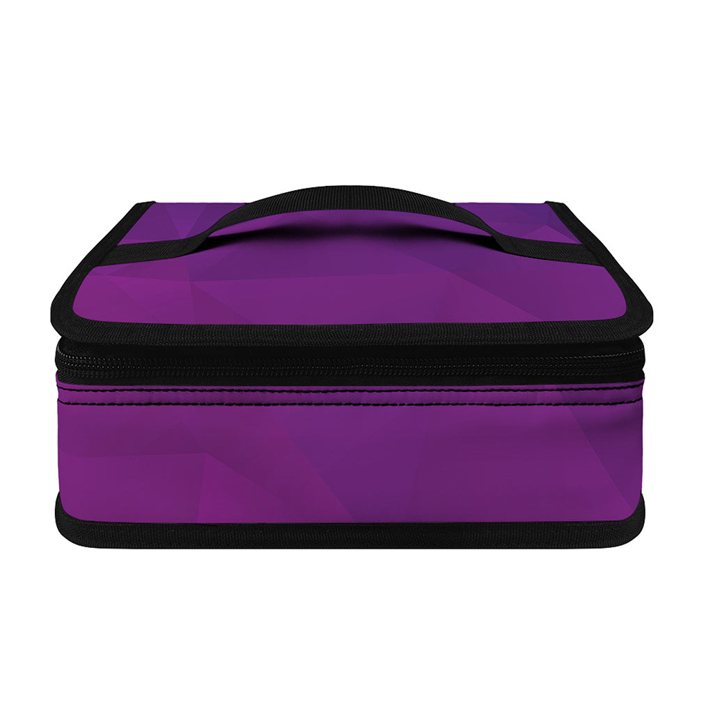 Violet Polygonal Geometric Print Small Lunch Bag