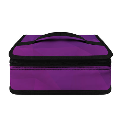 Violet Polygonal Geometric Print Small Lunch Bag
