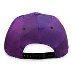 Violet Polygonal Geometric Print Snapback Cap