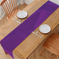 Violet Polygonal Geometric Print Table Runner