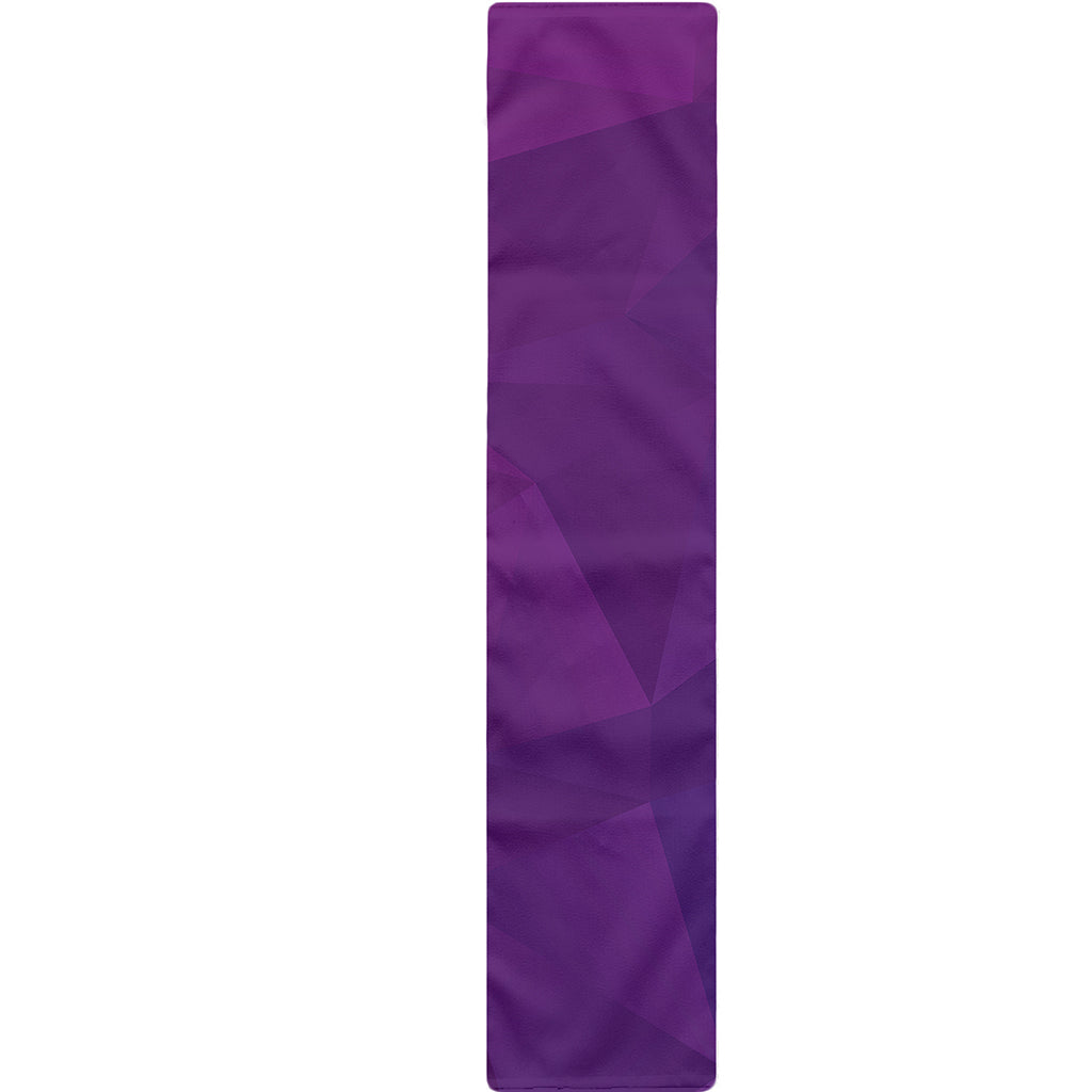 Violet Polygonal Geometric Print Table Runner