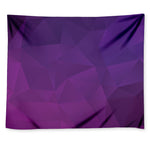 Violet Polygonal Geometric Print Tapestry
