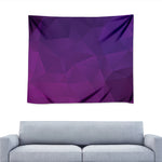 Violet Polygonal Geometric Print Tapestry