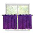 Violet Polygonal Geometric Print Tier Curtains