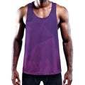 Violet Polygonal Geometric Print Men's Workout Tank Top