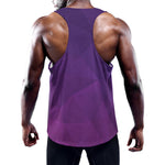 Violet Polygonal Geometric Print Training Tank Top