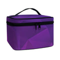 Violet Polygonal Geometric Print Travel Makeup Bag