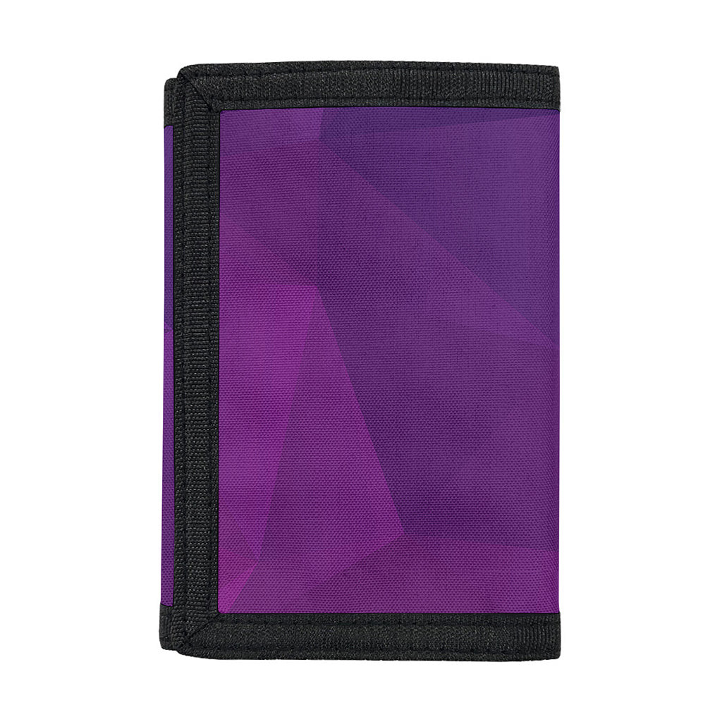 Violet Polygonal Geometric Print Trifold Wallet