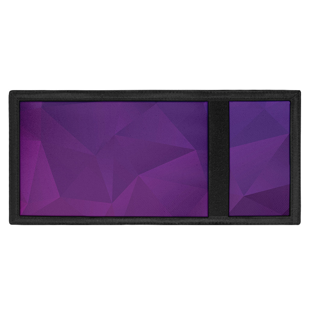 Violet Polygonal Geometric Print Trifold Wallet