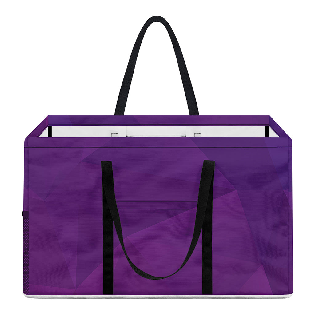 Violet Polygonal Geometric Print Utility Tote Bag