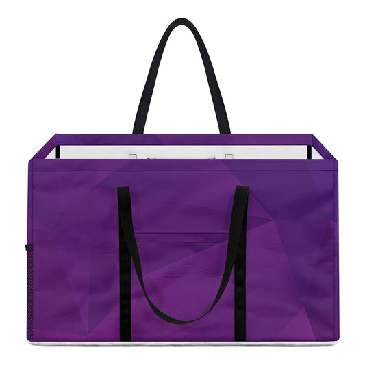Violet Polygonal Geometric Print Utility Tote Bag