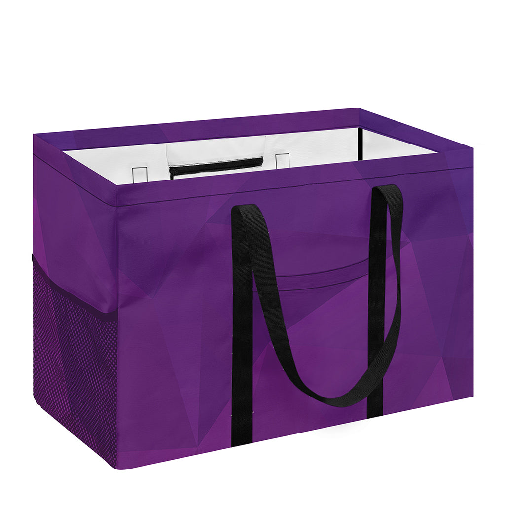 Violet Polygonal Geometric Print Utility Tote Bag