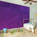 Violet Polygonal Geometric Print Wall Sticker