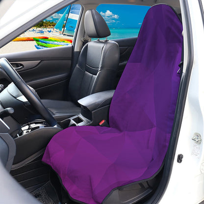 Violet Polygonal Geometric Print Waterproof Car Seat Cover