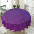 Violet Polygonal Geometric Print Waterproof Round Tablecloth