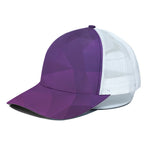 Violet Polygonal Geometric Print White Mesh Trucker Cap