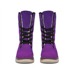 Violet Polygonal Geometric Print Winter Boots