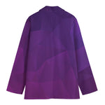 Violet Polygonal Geometric Print Women's Blazer